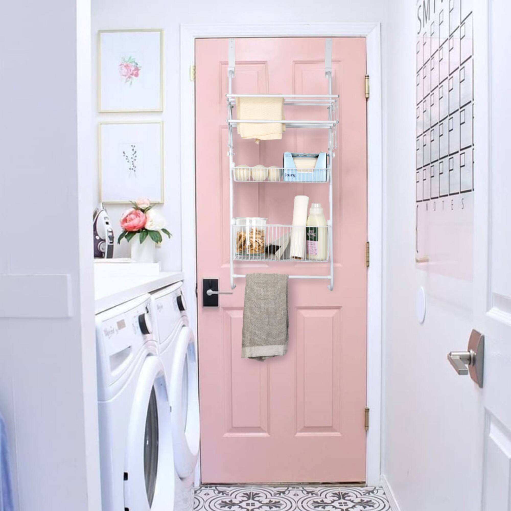 Household Essentials Metal Over the Door Drying Storage Rack